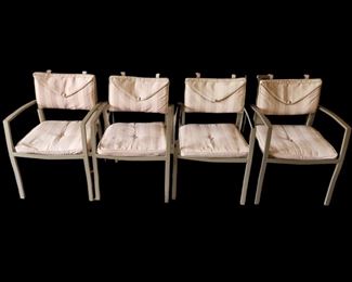 Metal Patio Chairs with Cushions