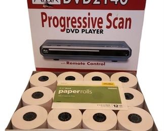 NEW DVD Player and Paper Rolls