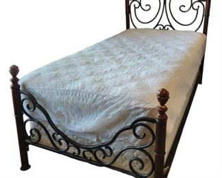 Wood and Metal Twin Bed