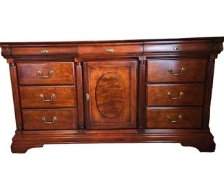 Dark Toned Wood Buffet Console