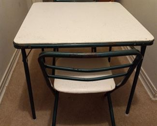 Vintage Child's Table with 2 Chairs