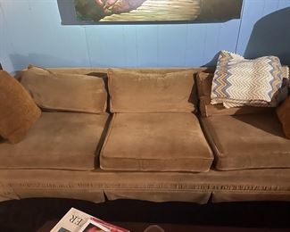 Gold Velvet or Velour 1970's Couch