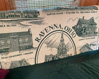 Large Historical "RAVENNA, OHIO" Blanket