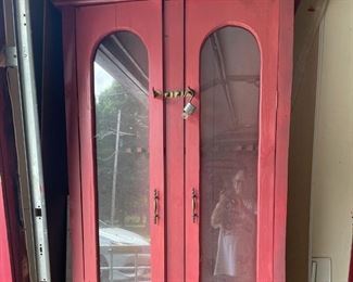 Old Wooden Gun Cabinet--needs TLC? 