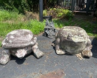 Large, Turtle and Frog, Fire-Pit, Resin Stools