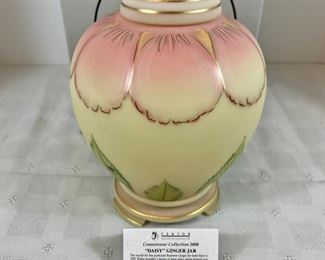 Lot 3 "Fenton Connoisseur Collection 2000 
Daisy Ginger Jar "

