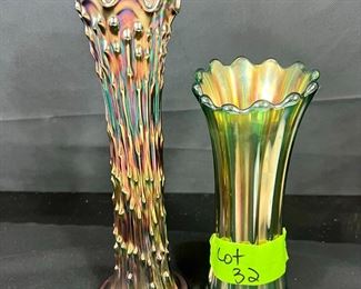 Lot 32 Fenton April showers in green Right Westmoreland corinth in green
