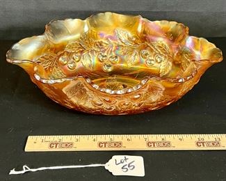 Wreathed cherries bowl by dugan in marigold
