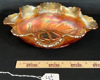 Peach and Pear bowl in marigold by Dugan
