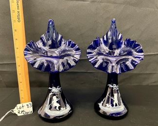 Hand painted Cobalt Blue Jack in the Pulpit Vases/ choice 

