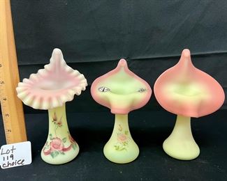 3 small Burmese Jack in the Pulpit Vases / choice 
