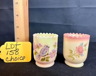 2 handpainted toothpick holders / choice 
