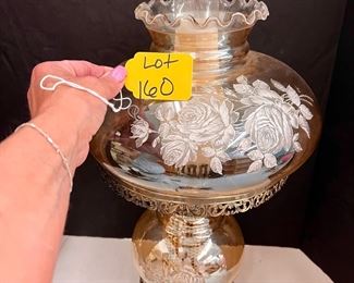 Etched Gone with the Wind Lamp/ maker unknown

