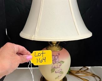 Fenton handpainted Burmese table lamp
