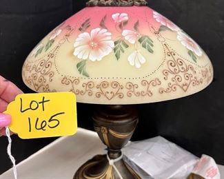 FENTON HIBISCUS MEMORIES BURMESE LIMiTED EDITION LAMP
