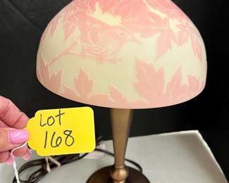 Fenton Burmese Cameo Lamp by Kelsey Murphy and Robert Bomkamp 
