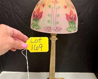 Hand painted Burmese Bell Shade accent lamp
