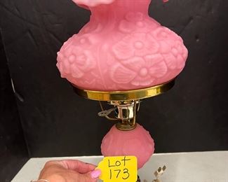 Fenton Pink Satin Poppy Lamp
