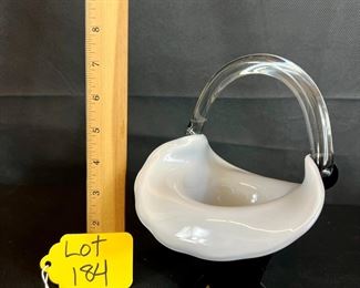 Fenton black overlay basket 
