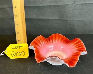 Red Cased Brides Basket Bowl 
