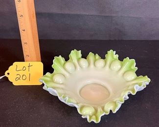 Light Green Cased Brides Basket Bowl
