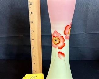 Fenton Burmese Poppy Delight Showcase Dealer Piece
