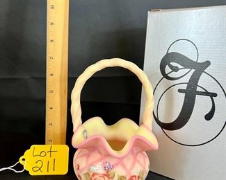 Handpainted Burmese Diamond Optic basket 
