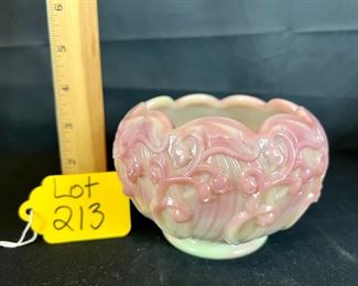 Glossy Burmese Lily of the Valley Rose Bowl 
