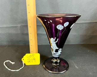Fenton "Mary Gregory Aubergine Vase"
