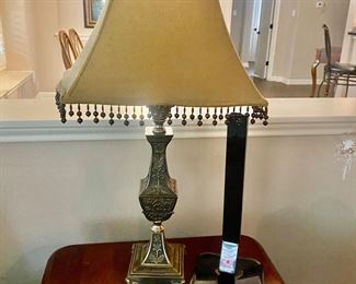 Lamp on side table