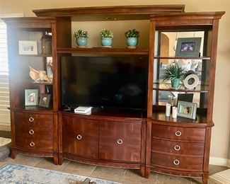 Entertainment center comes apart for moving