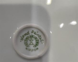 Handpainted, Nippon, tea pot, and cups