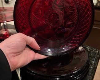 Lovely made in France Ruby dishes