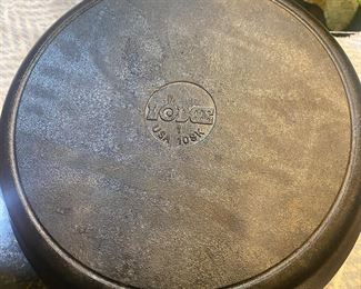 Lodge cast iron skillet, two different sizes