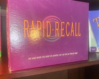Rapid recall board game