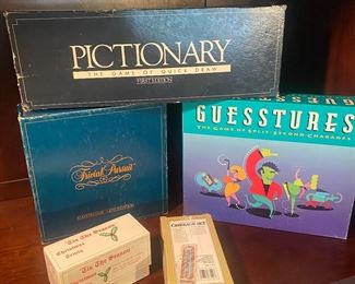 Trivia pursuit, and Pictionary