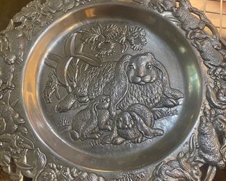 Arthur Court bunny platter