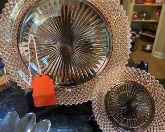 Pink depression glass