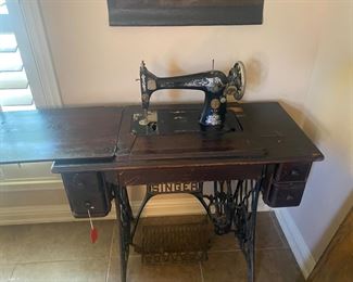 Antique singer, sewing machine,