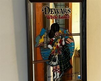 PEI Bar Sign Dewars White Label Mirror
