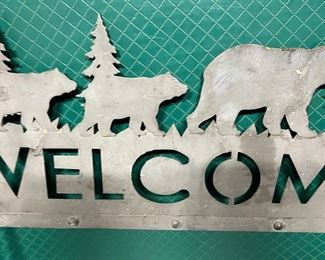 Welcome Bear Sign Or Welcome Sign With Bears