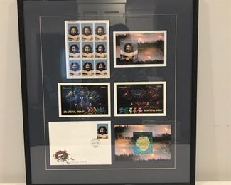 Jerry Garcia Tanzania Stamps Collage