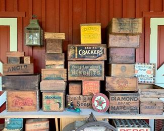 Lots of advertising crates!