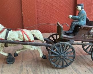 Cast Iron Horse and Wagon