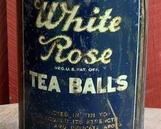 White Rose Tea Advertising Tin