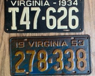 Vintage Virginia License Plate