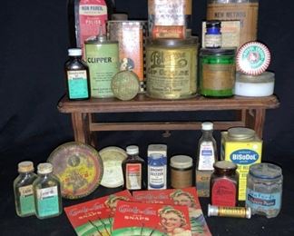 Vintage Pharmacy Bottles Advertising 