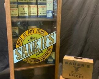 Sauers advertising display cabinet