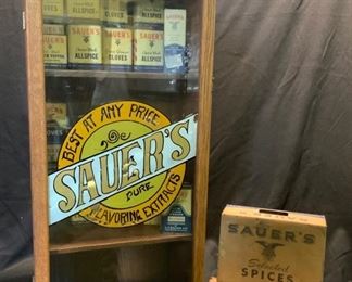 Sauer’s Spice Advertising Display Cabinet