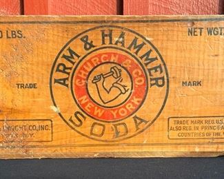 Arm & Hammer advertising crate box